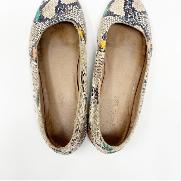 Madewell | Cory Faux Multicolor Snakeskin Leather Flats 6.5 - Picture 7 of 9